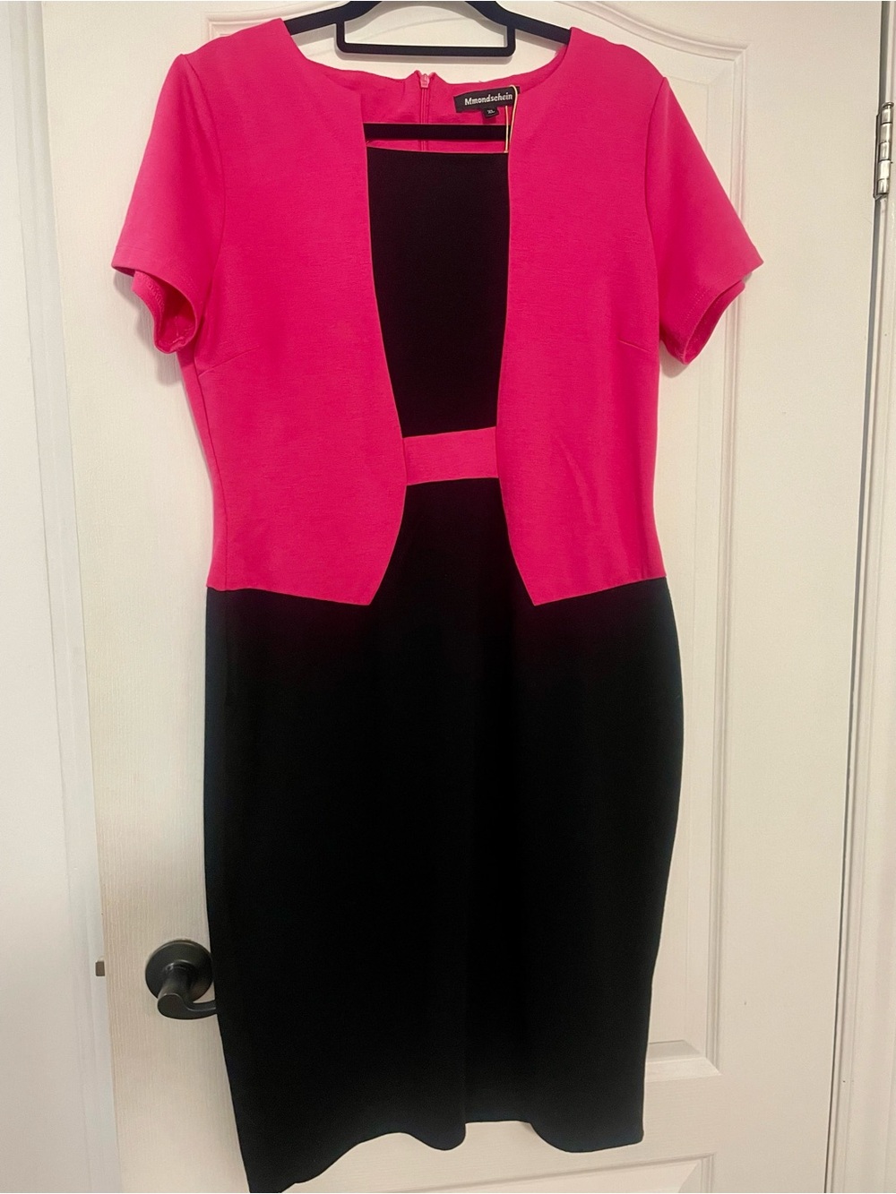 NWT Pink & Black Sheath Dress by Mmodschein Size XL
